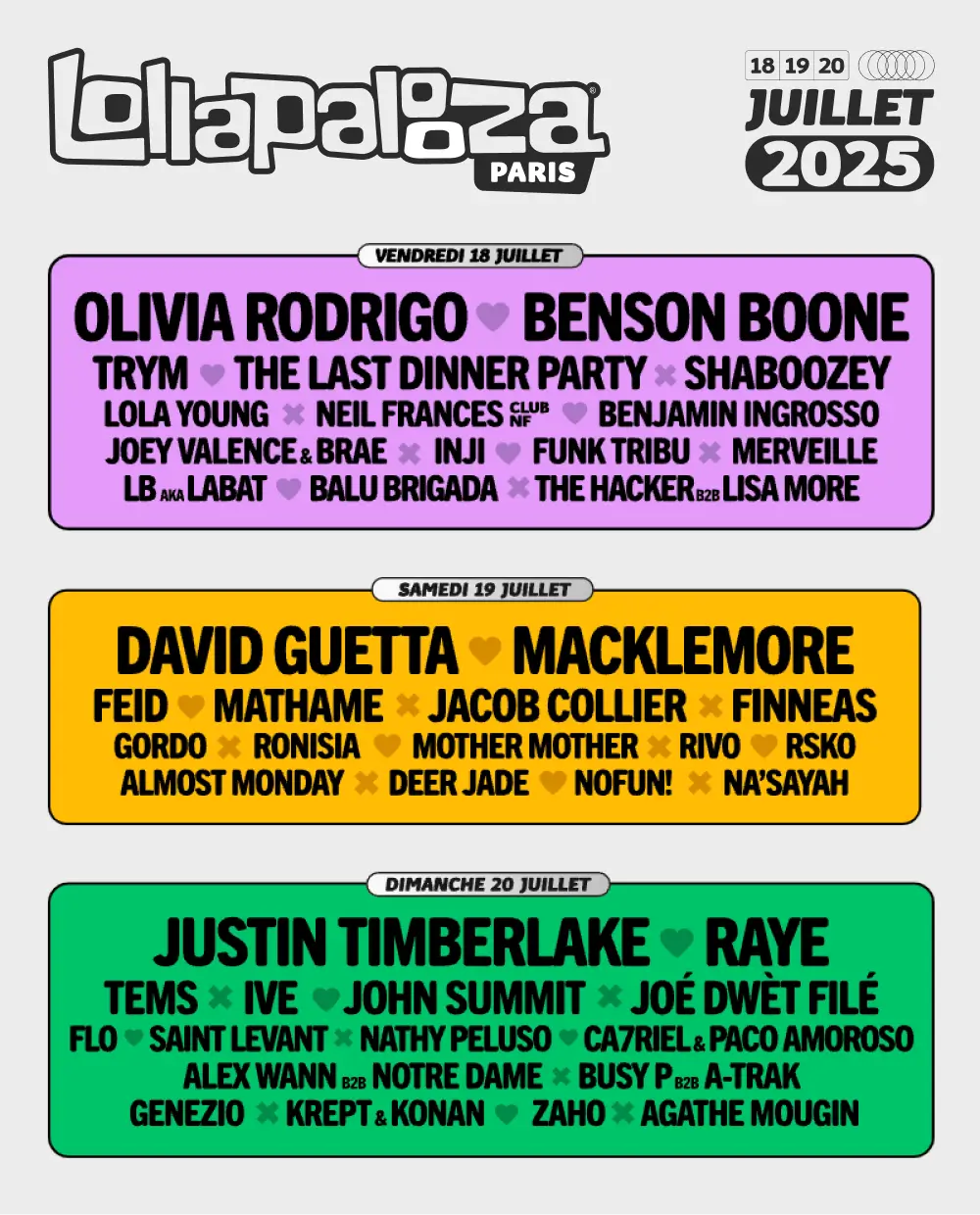 Billet Lollapalooza Paris 2025 – 1 Jour / 3 Jours – Image 2